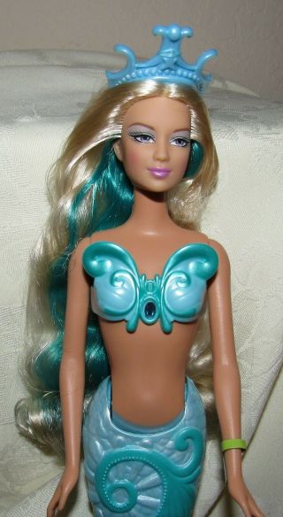 Dressed Barbie Doll - - Fairytopia Kayla Magical Mermaid Blonde Blue Hair
