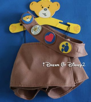 Build - A - Bear Brownie Girl Scouts Uniform Skort & Sash W Patches Teddy Clothes