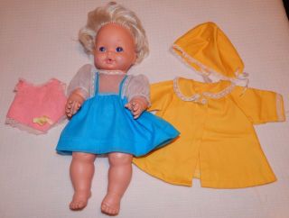 1969 Mattel Baby Tender Love 15 " Doll Drinks And Wets Clothes