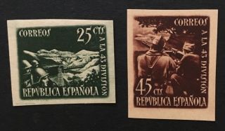 Spain Stamps 1938.  Edifil 787a And 788a Mnh Perfect.
