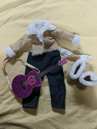 Country Singer Outfit Fits American Girl Doll,  18 " Clothes 4 Piece Set Guitar