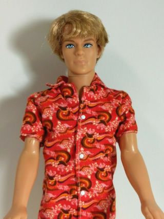 Ken Doll 1968 Body 2005 Head Rooted Blonde Hair Blue Eyes Glasses Clothes