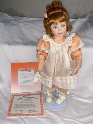 1994 Peaches And Cream Ashton Drake Porcelain 14” Doll By Dianna Effner With