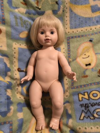 1995 Playmates Toys Baby So 14” Doll Blonde Hair Blue Eyes Nude Craft
