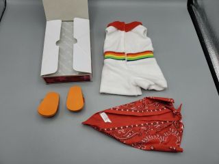 American Girl Ivy Ling ' s Rainbow Romper Outfit Bandana Shoes - for 18 