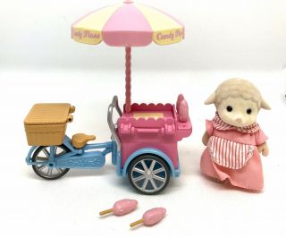 Sylvanian Families - Candy Floss Cart Set Bundle In Gc