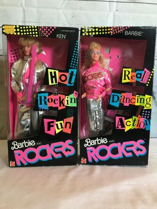1986 Barbie And The Rockers Real Dancing Action Barbie & Hot Rockin 