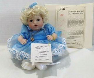 Marie Osmond Porcelain Doll Baby Miracles Tiny Tot Hand Numbered Tiny Tots