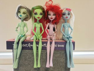 Monster High Dolls,  Bulk Lot; Frankie,  Venus,  Abbey,  Operetta