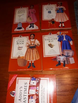 American Girl Addy ' s Pastimes Activity Books,  Paper Dolls,  Cook,  Craft,  Theater 2
