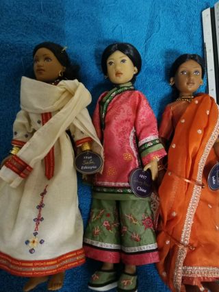 Paper Tag Neela,  Saba,  3x American Doll Girls Of Many Lands Pleasant Company