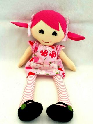 Tiger Tribe Emily Pink Apple Dress Rag Doll Soft Plush Toy 37cm