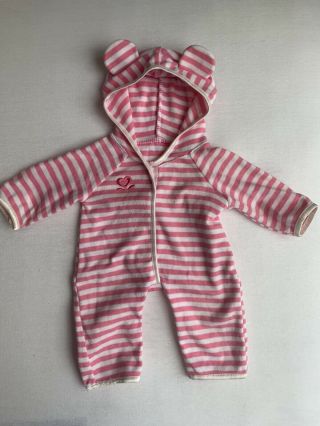 American Girl Bitty Baby Twins Basics Bear Sleeper 2012 Pink Stripe