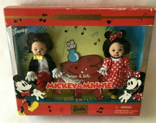 Barbie Kelly & Tommy Collectors Edition Mickey & Minnie Mouse Set 2002