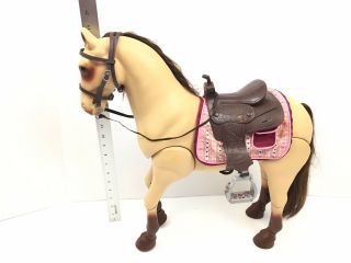 Our Generation Battat American Girl Doll 20 " Poseable Morgan Horse With Saddle