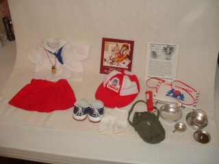 American Girl Molly Camp Gowonagin Outfit W/shoes & Equipment Vguc Retired