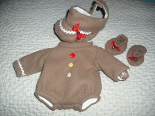 Gingerbread Outfit For 10 Inch Ooak Baby Doll