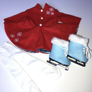 American Girl Doll Mary Ellen Ice Skating Outfit Euc