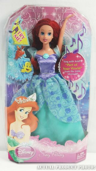 Disney Princess Ariel Little Mermaid Sing Along Doll Mattel V1294 Need Batteries