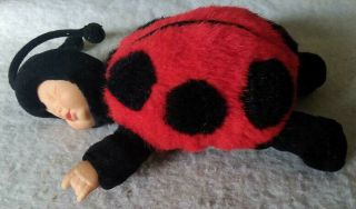 Anne Geddes Plush Sleeping Baby Ladybug Doll,  9 "