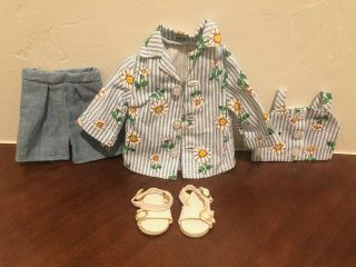 14 " Betsy Mccall Handmade Shorts Outfit With Sandals