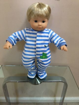 Adorable Blue And White Striped Sleeper Outfit Fits American Girl Bitty Baby