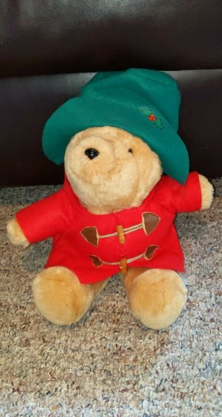 Sears Paddington Bear Teddy Bear Stuffed Plush Animal Toy 16 " Christmas Theme