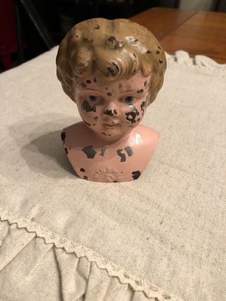 German Minerva Tin Doll Head