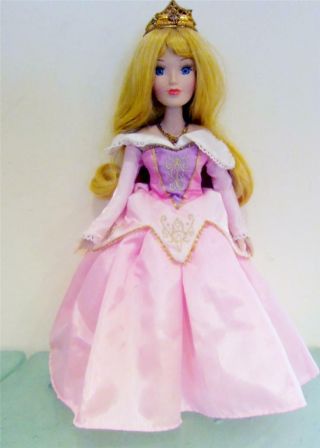 Disney Princess Brass Key Porcelain 16 " Doll Aurora Sleeping Beauty,  Stand Exc