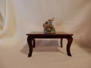 Dollhouse Miniature Scale Pottery Material Bunny And Mushroom Figurine