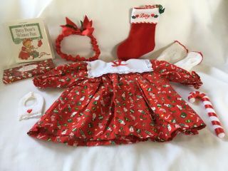 American Girl Pleasant Co Bitty Baby Holiday Set Winter Fun Dress Outfit Retired