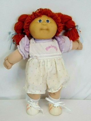Coleco Cabbage Patch Kids Red Hair Blue Eyes W Clothes & Shoes 16 " Doll
