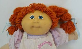 Coleco CABBAGE PATCH KIDS Red Hair Blue Eyes w Clothes & Shoes 16 