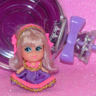 Vintage Mattel Liddle Kiddle Lolli Grape Violet Sweet Treats Doll Lollipop Case