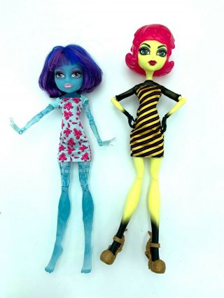 Monster High Create A Monster Cam Custom Bee Insect Girl And Invisible Aqua Girl
