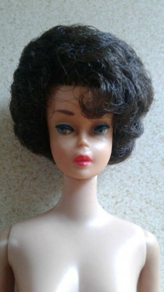 Spectacular Vintage Dark Brunette Bubble Cut Barbie Doll