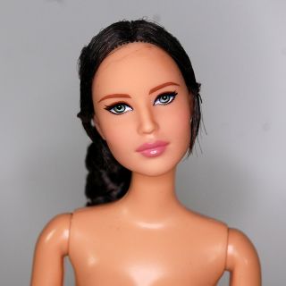 Barbie Nude Katniss Everdeen Hunger Games Catching Fire Jointed J - Law Ooak Doll