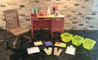 OUR GENERATION Teacher ' s Desk,  Chair And Accessories for AMERICAN GIRL Doll 2