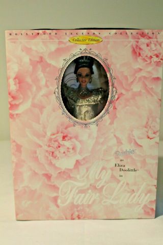 My Fair Lady Barbie Eliza Doolittle 1995 Embassy Ball Audrey Hepburn Box Stand
