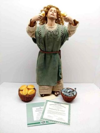 Ashton Drake Multiplying The Loaves Miracle Jesus Porcelain Doll With