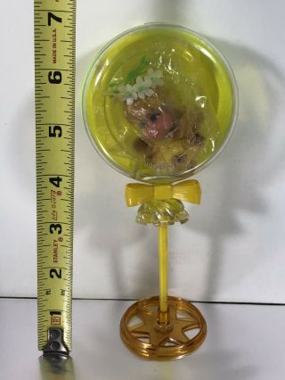 Kiddle Lollipops Lolli - Lemon 3656 - With Stand - Yellow - Dated 1968 Noreserve
