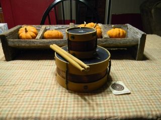 Boyds Bears Yankee Doodle Drum Set Both With Hangtags