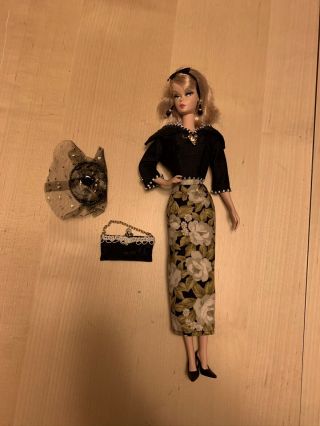 Mattel Silkstone Barbie,  Beaded Top,  Floral Skirt,  Brooch,  Blonde Hair,  See Notes