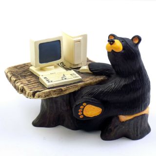 Bearfoots Ebear Bear Computer Figurine Retired Jeff Fleming Big Sky Carvers