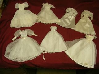 7 Bridal Dresses For Barbie Incl.  1982 Tracy Bridal Dress