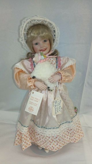 Yolanda Bello Ashton Drake Knowles Porcelain Doll " Mary Had A Little Lamb "