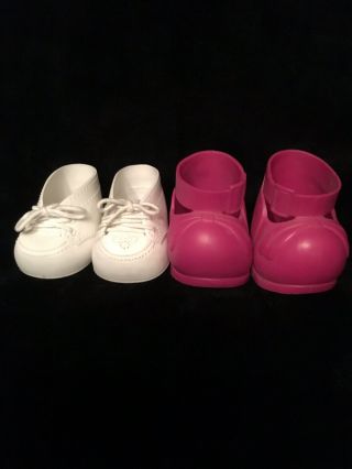 Authentic Cpk Cabbage Patch Kid Shoes 2 Fit A My Child Doll Pink White