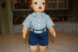Vintage Terri Lee Doll Clothing - Jerri Lee Shirt Matching Belt And Shorts Set