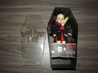 Living Dead Dolls Doll Mezco Gothic Kitty Pom Horn Series 2 Death Cert Casket