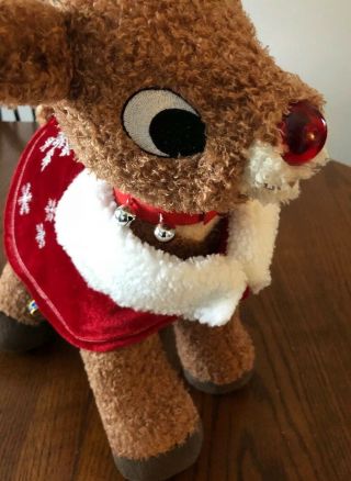 Build A Bear Rudolph The Red Nose Reindeer Clarice Plush With Cape And Collar